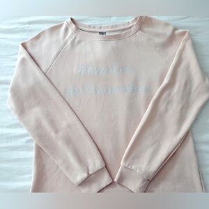 Blush Crewneck Sweatshirt - Blessed are the Peacemakers print - Womens Large